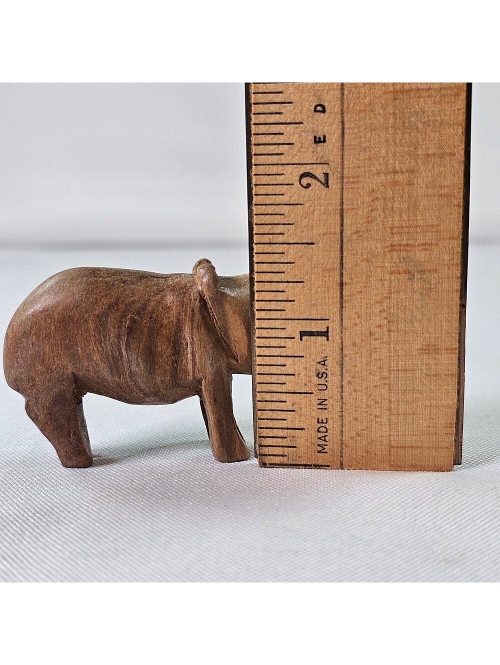 Vintage Hand Carved Wood Safari Animal Figurines Set of 6 Miniature Folk Art - Picture 7 of 15